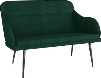 vidaXL Banco De Terciopelo Verde Oscuro 110x76x80 Cm Vidaxl