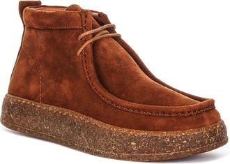 Justinreess England Kyla Suede Womens Creepe Sole 90S Ins Smart Boot Ankle Boots (Brown, UK 6)