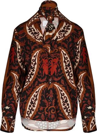 Johanna Ortiz Camicia con stampa - Marrone