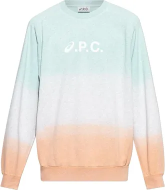 A.P.C. Sweatshirts, male, Multicolor, Size: M Lake Dip Dye Sweatshirt