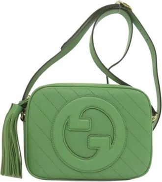 Gucci Pre-owned Cross Body Bags, female, Green, Size: ONE SIZE Pre-owned Leather gucci-bags