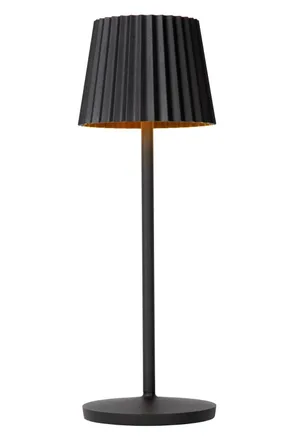 Lucide L&aacute;mpara de mesa de aluminio con 1 led integrado, negro
