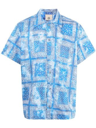 Alchemist bandana-print shirt - men - Cotton - L - Blue