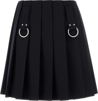 Prada Middernacht Blauw Gabardine Rok