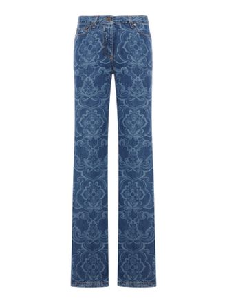 Etro JACQUARD DENIM JEANS WITH ORNAMENTAL PATTERN - Etro - Woman