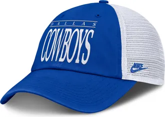 Nike Dallas Cowboys Rewind Club Nike Mens NFL Trucker Adjustable Hat in Blue | NF03054NV6Z-LMD