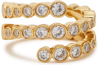 Ragbag Odette Spiral 18kt Gold-plated Ring - 50 (UK K / US 5.5)