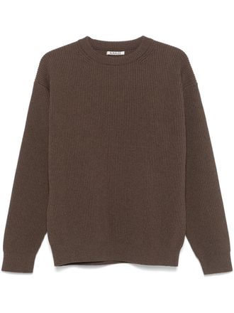 Auralee ribbed-knit sweater - Brown