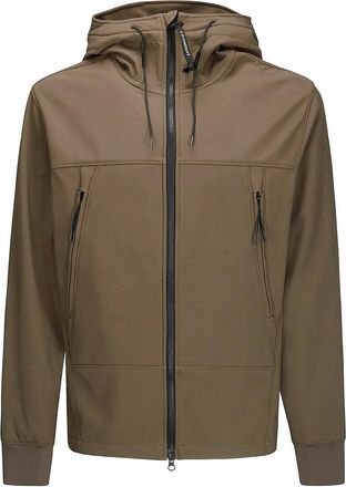 C.P. Company Piumino con applicazione maschera da sci e cappuccio - Marrone