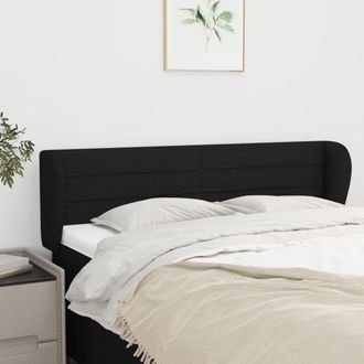 vidaXL Cabecero De Tela Negro 147x23x78/88 Cm Vidaxl