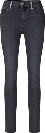 Liu Jo Glitter Skinny Jeans met Strass-versieringen - Dames - Skinny Jeans - Grijs - W25 - Katoen - Jeans