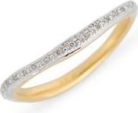 Monica Vinader Riva Wave Pavé Diamond Eternity Ring in 18K Gold Vermeil at Nordstrom Rack, Size 7.5
