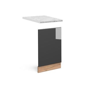 Vicco Panel Frontal Fame-line, Antracita Alto Brillo, 45 Cm, Et M&aacute;rmol