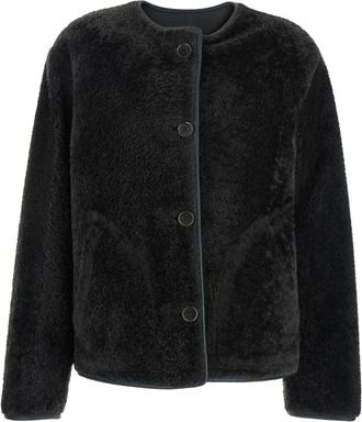 Arma Lucine Reversible Crewneck Jacket - female - Arma - Faux Fur & Shearling Jackets - Green - S - Jackets
