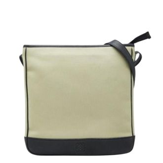 Loewe Pre-owned Cross Body Bags, female, Beige, Size: ONE SIZE Pre-owned Canvas Shoulder Bag