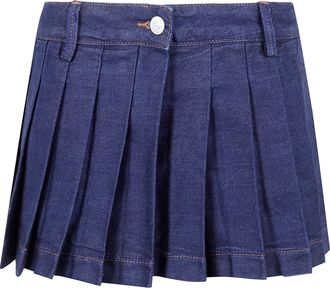 7 For All Mankind Pleated Mini Skirt