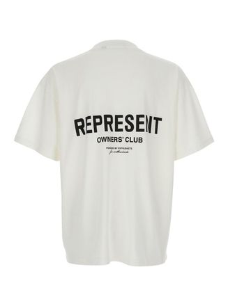 Represent Mens T-Shirt With Logo White Cotton T-Shirts And Polos