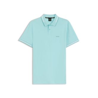 BOSS Slim-fit polo shirt with contrast-stripe details