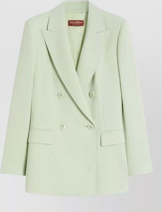 Max Mara longline wool crepe satin blazer