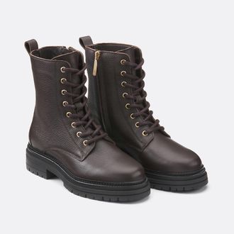Tommy Hilfiger Boots met veters in leer