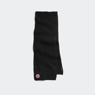 Canada Goose &Eacute;charpe c&ocirc;tel&eacute;e en m&eacute;lange de cachemire (Hommes, Black, TAILLE UNIQUE)