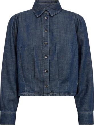 Mos Mosh Arles Pagato Shirt - Dames - Spijkerjassen - Blauw - M - Jassen