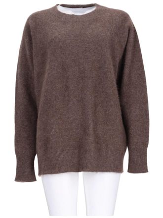 P.A.R.O.S.H. Soft Fuzzy Knit Sweater with Relaxed Fit and Ribbed Details