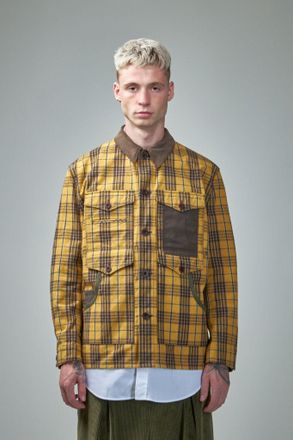 Junya Watanabe Mens Plaid-Patterned Jacket