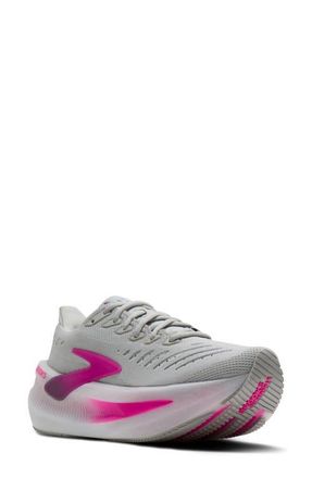 Brooks Glycerin Max 2 Hybrid Running Shoe in Oyster/Argyle/Cyber Pink at Nordstrom, Size 10.5