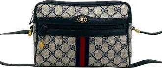 Gucci Pre-owned Gucci GG Supreme Interlocking G Web Crossbody Unisex 87CA6G94G5T603O5