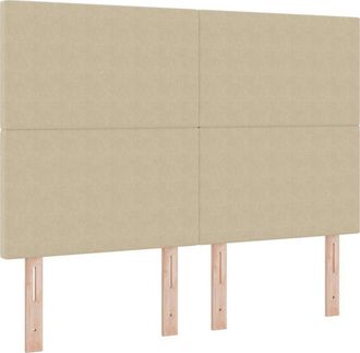 vidaXL Cabecero De Cama Con Luz Led Tela De Pana Gris Verde 80 Cm Vidaxl