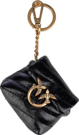 Pinko Air Pods Love Puff - Dames - Sleutelhangers & Tashangers - Zwart - ONE Size - Leer - Accessoires