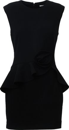 Rotate Black Malo Rose Ruffled Waist Mini Dress