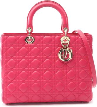 Dior 2010s large Lady Dior handbag - Pink