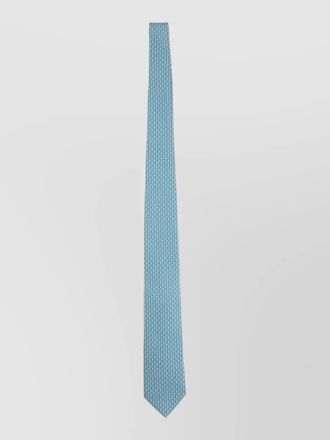 Ferragamo slim textured pattern silk tie