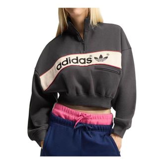 adidas (WMNS) adidas adiSignature NY Quarter Zip Sweatshirt Asia Sizing Utility Black LD1668