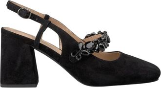 Alma En Pena Alma EN Pena, Schoenen, Dames, Zwart, 37 EU, Hak schoenband strass detail