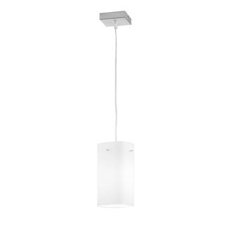 Luce-Ambiente-Design Suspensi&oacute;n Cuadrada de Metal Con Difusor de Vidrio Blanco