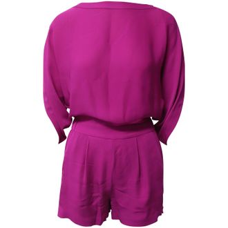 Diane Von F&uuml;rstenberg Diane Von Furstenberg Romper in Purple Silk