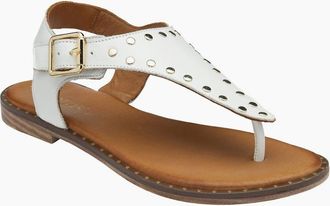 Lotus Womens Juanita Womens Toe Post Sandals - White - Size: 5