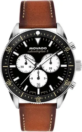 Movado Heritage Chronograph Quartz Black Dial Mens Watch 3650202