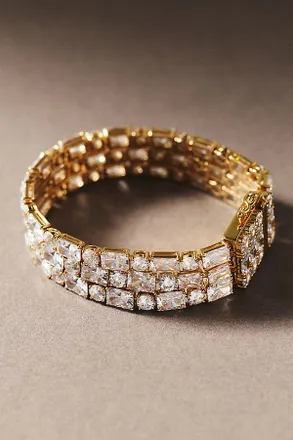 Nadri Charli Triple Line Crystal Bracelet