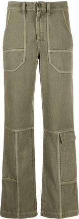 Zadig&Voltaire Pepper straight-leg trousers - women - Organic Cotton - 40 - Green