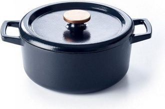 Beka pirofila tonda in ghisa smaltata 26 cm nera - 15141264