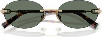 Tiffany & Co. Sunglasses, unisex, Brown, Size: 56 MM Tf3104D Oval Sunglasses
