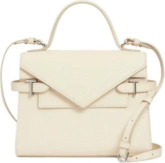 Le Tanneur Handbags, female, White, Size: ONE SIZE Emilie Double Flap Handbag