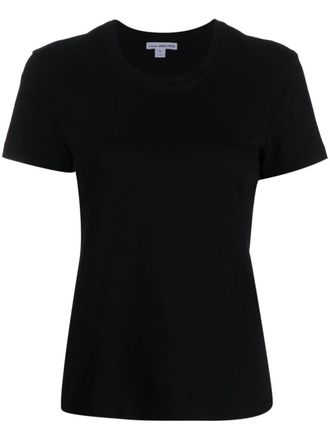James Perse crew neck T-shirt - women - Cotton - 0 - Black