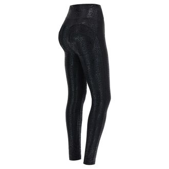Freddy Pantaloni WR.UP vita altissima in cotone stampa animalier lucida