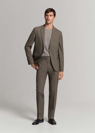 Mango Pantaloni completo Tur&iacute;n 100% lana marrone medio - Uomo - 44 - MANGO MAN
