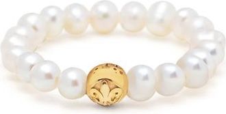 Nialaya Beaded Pearl Ring in White at Nordstrom, Size 6